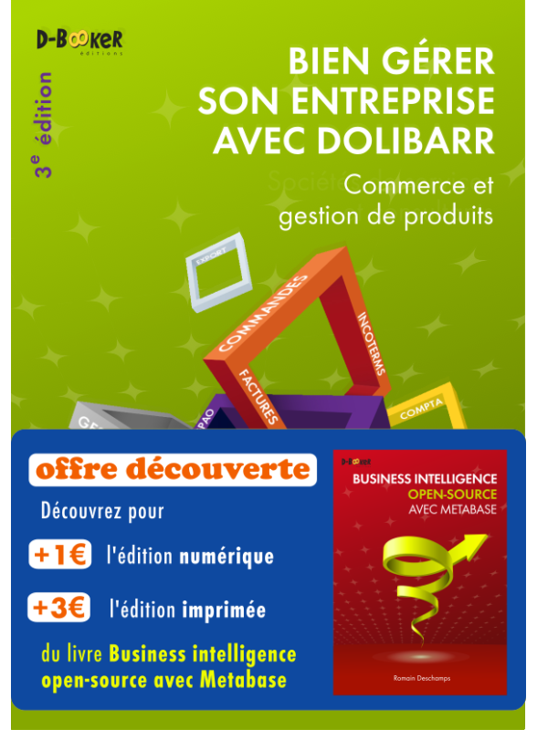 Offre Découverte :  Dolibarr pour les produits + Business Intelligence open-source avec Metabase