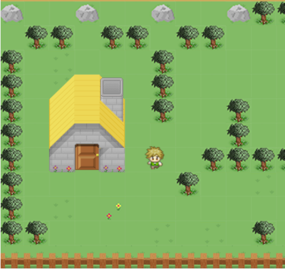 Scène d'un petit jeu 2D conçu avec Löve2d