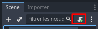 Icône de création d'un nouveau script