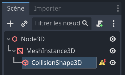 Ajout d'un collider sous Godot