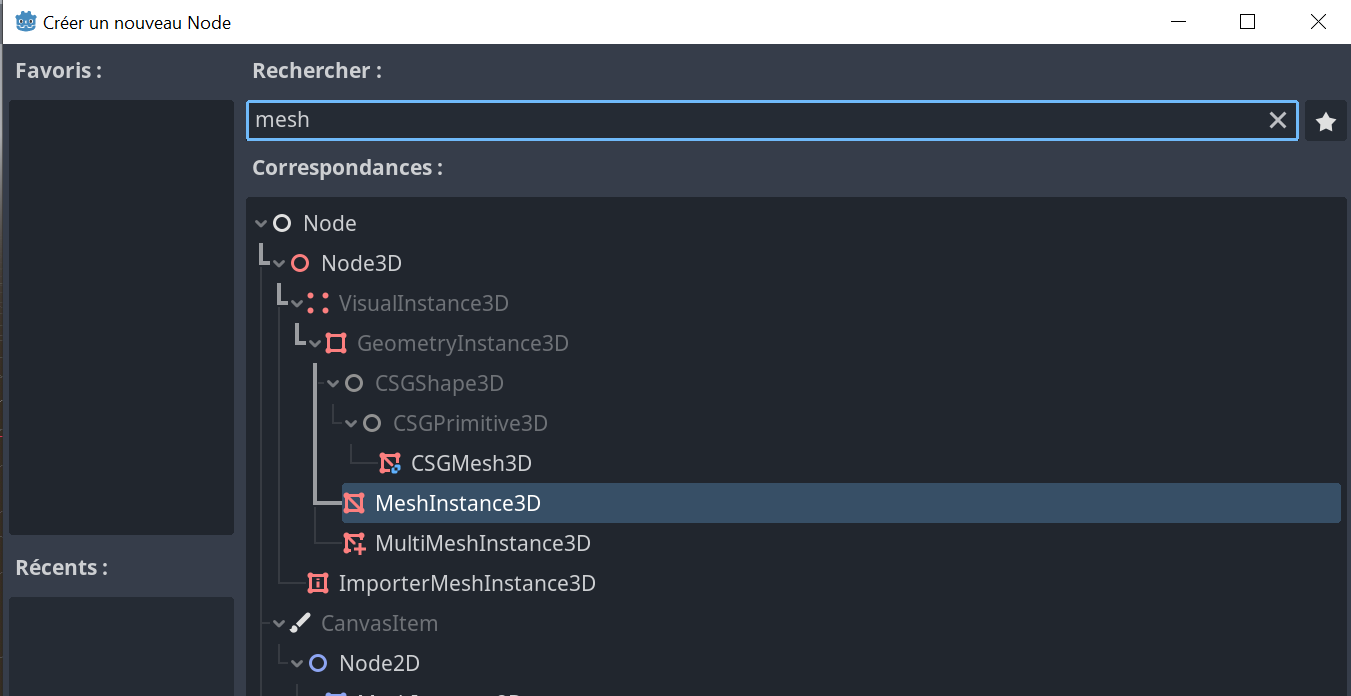 Création d'un cube 3D sous Godot : 1. le MeshInstance3D