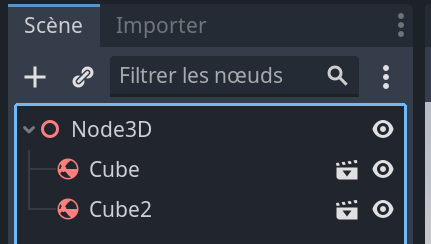 Création d'une nouvelle scène vide sous Godot