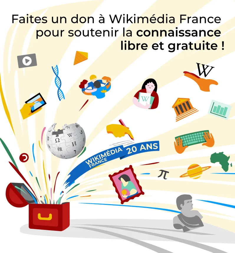 Illustration pour une campagne de don pour wikimédia