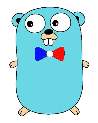 Le Gopher de Renée French avec un noeud papier au couleur de la France