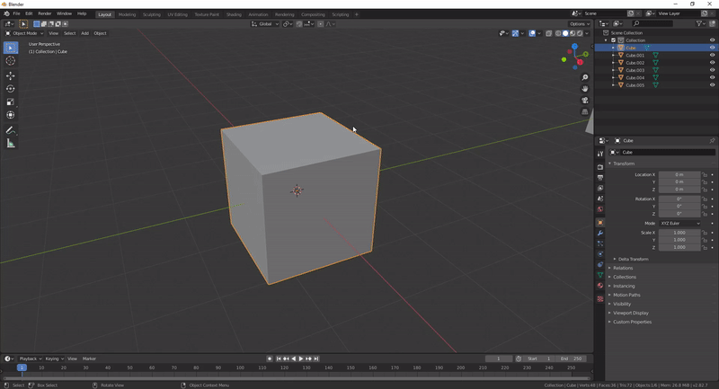 animation GIF montrant des extrusions simples